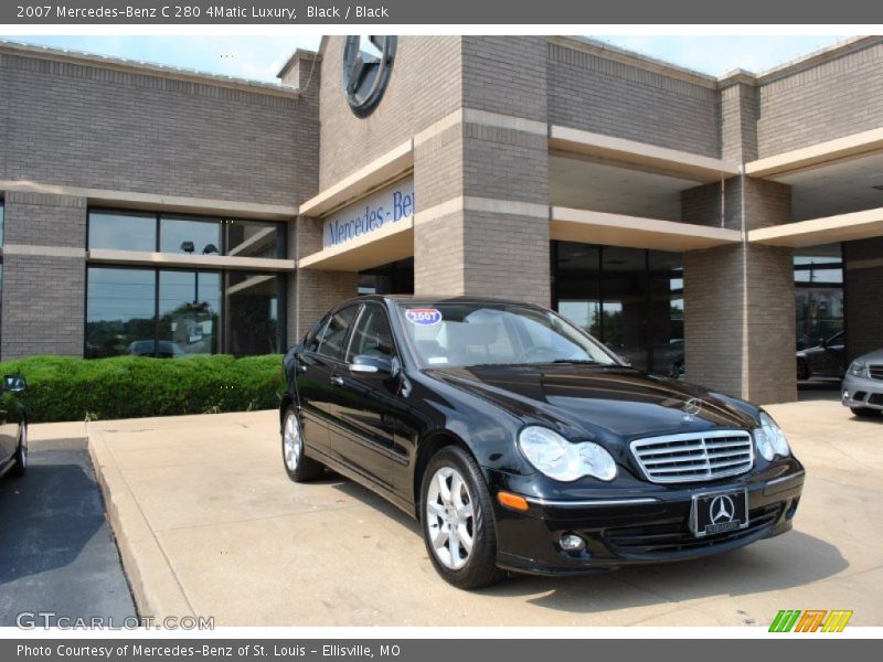 Black / Black 2007 Mercedes-Benz C 280 4Matic Luxury