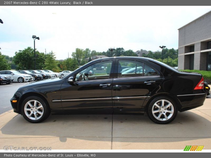Black / Black 2007 Mercedes-Benz C 280 4Matic Luxury