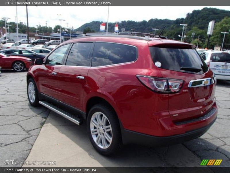 Crystal Red Tintcoat / Ebony 2014 Chevrolet Traverse LT AWD