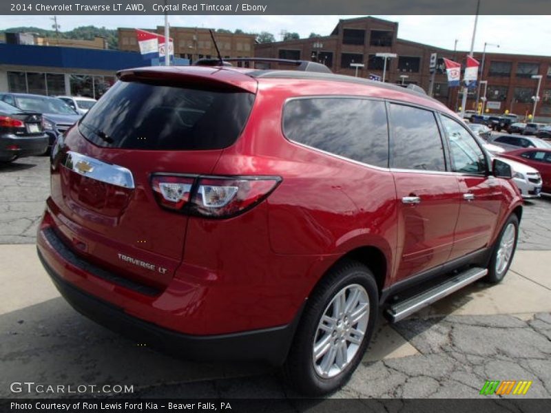 Crystal Red Tintcoat / Ebony 2014 Chevrolet Traverse LT AWD