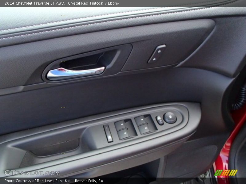 Crystal Red Tintcoat / Ebony 2014 Chevrolet Traverse LT AWD