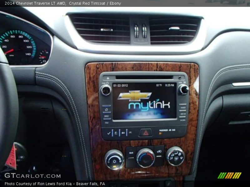 Crystal Red Tintcoat / Ebony 2014 Chevrolet Traverse LT AWD