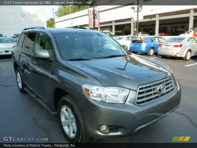 Cypress Green Pearl / Ash 2010 Toyota Highlander SE 4WD