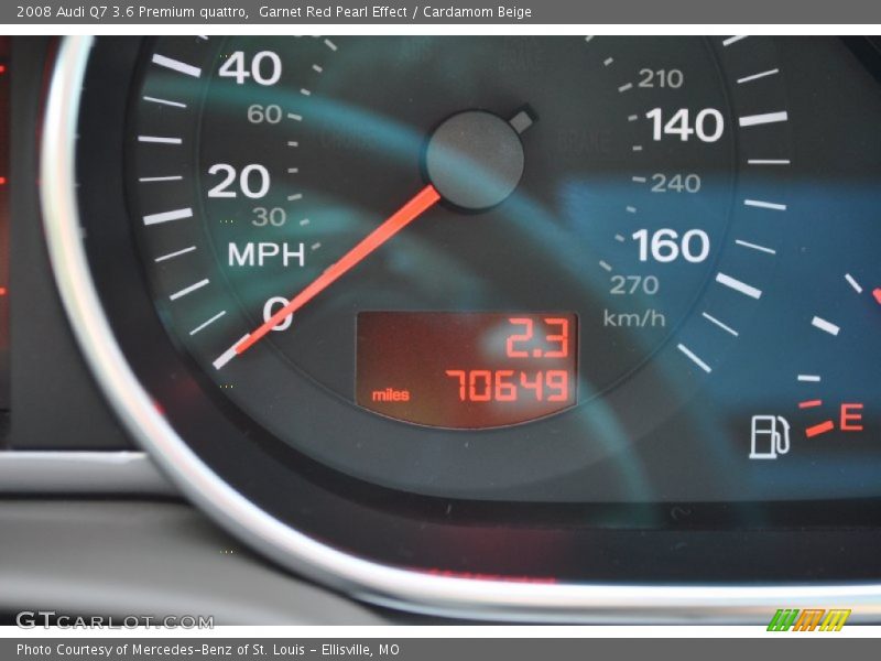 Garnet Red Pearl Effect / Cardamom Beige 2008 Audi Q7 3.6 Premium quattro