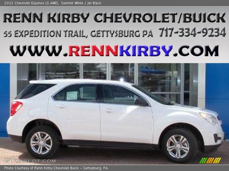 Summit White / Jet Black 2013 Chevrolet Equinox LS AWD