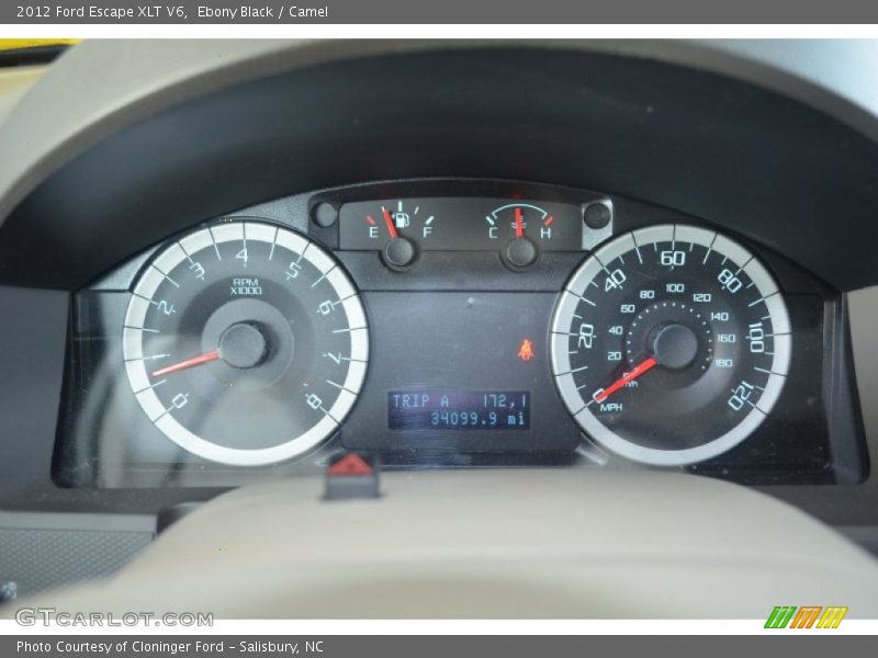 Ebony Black / Camel 2012 Ford Escape XLT V6