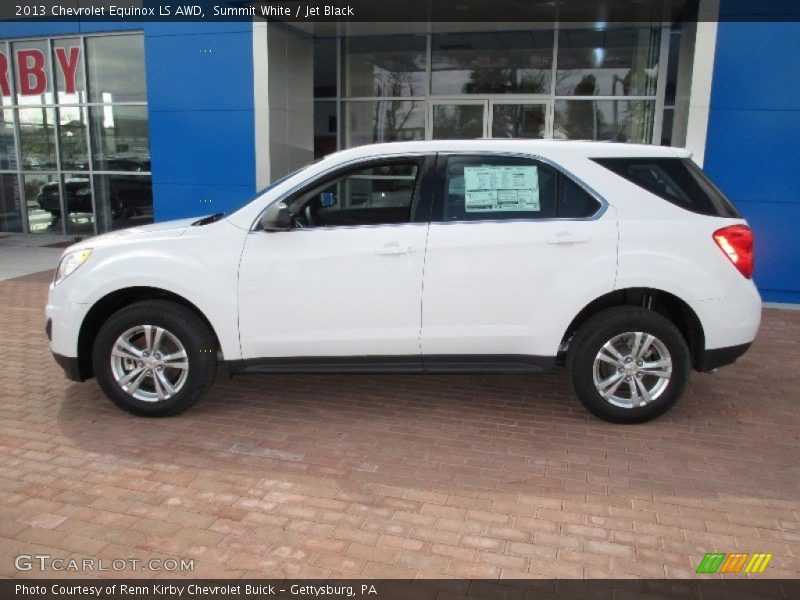 Summit White / Jet Black 2013 Chevrolet Equinox LS AWD