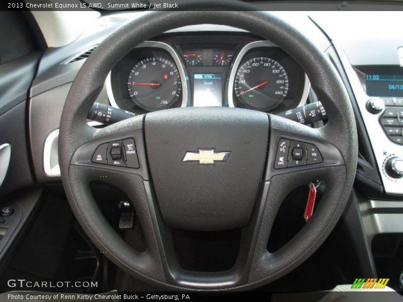 Summit White / Jet Black 2013 Chevrolet Equinox LS AWD
