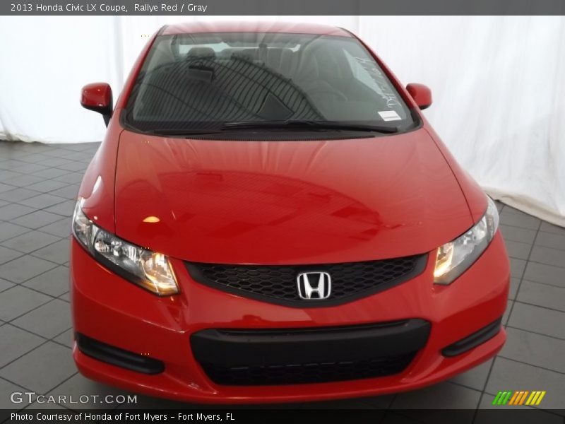 Rallye Red / Gray 2013 Honda Civic LX Coupe