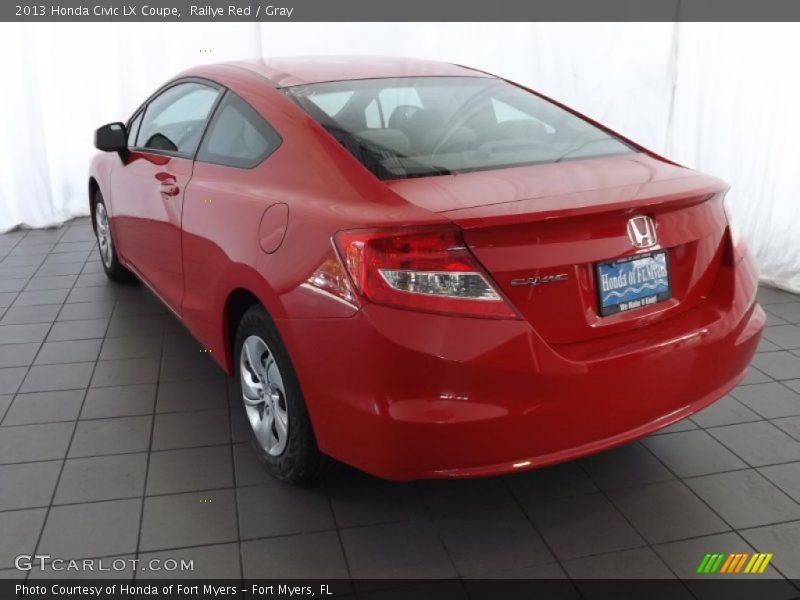 Rallye Red / Gray 2013 Honda Civic LX Coupe