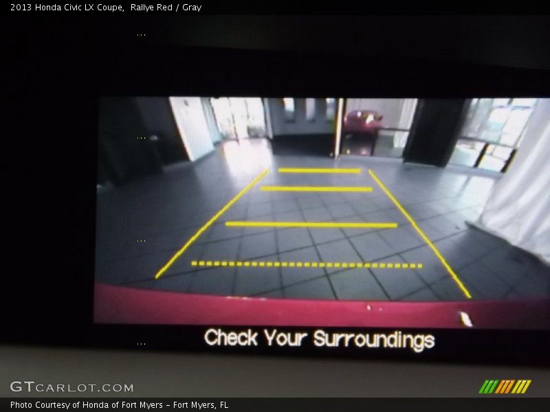 Rallye Red / Gray 2013 Honda Civic LX Coupe