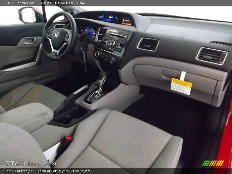 Rallye Red / Gray 2013 Honda Civic LX Coupe