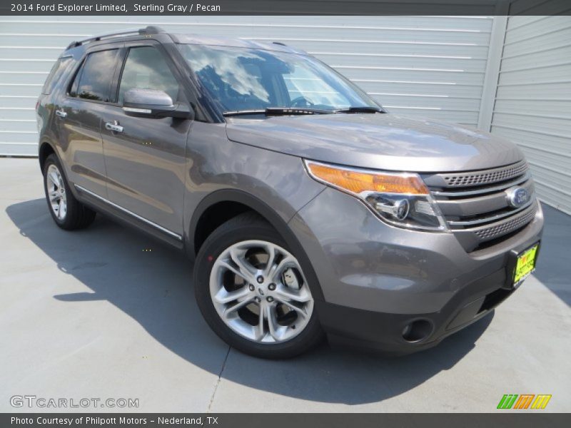 Sterling Gray / Pecan 2014 Ford Explorer Limited