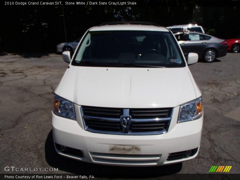 Stone White / Dark Slate Gray/Light Shale 2010 Dodge Grand Caravan SXT