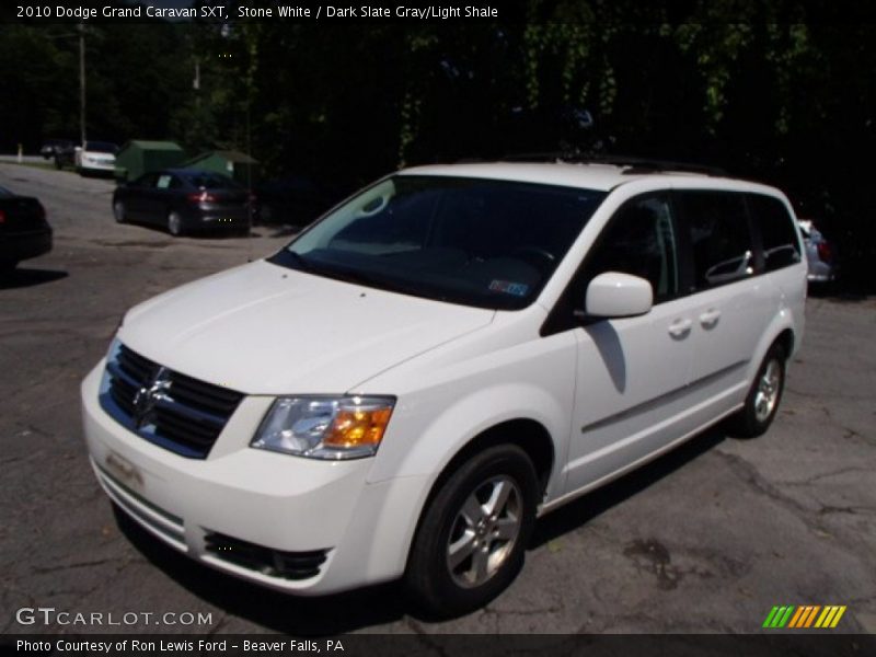 Stone White / Dark Slate Gray/Light Shale 2010 Dodge Grand Caravan SXT