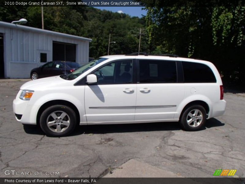 Stone White / Dark Slate Gray/Light Shale 2010 Dodge Grand Caravan SXT