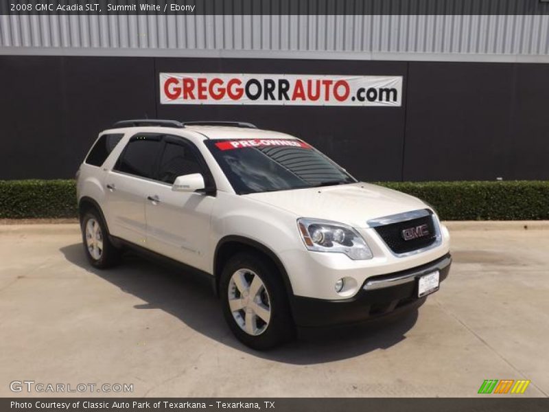 Summit White / Ebony 2008 GMC Acadia SLT