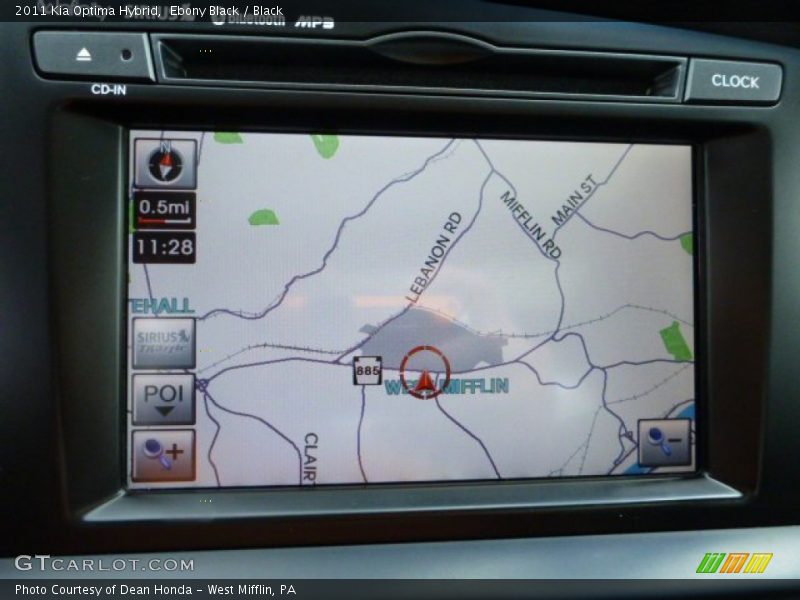 Navigation of 2011 Optima Hybrid