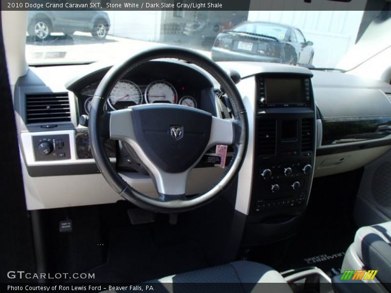 Stone White / Dark Slate Gray/Light Shale 2010 Dodge Grand Caravan SXT