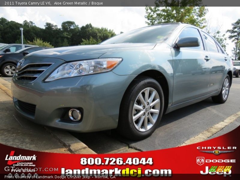 Aloe Green Metallic / Bisque 2011 Toyota Camry LE V6