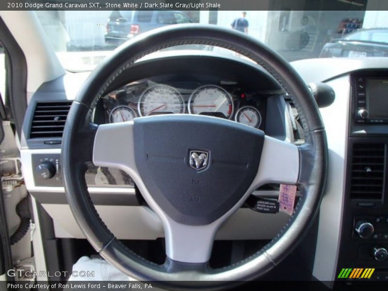 Stone White / Dark Slate Gray/Light Shale 2010 Dodge Grand Caravan SXT