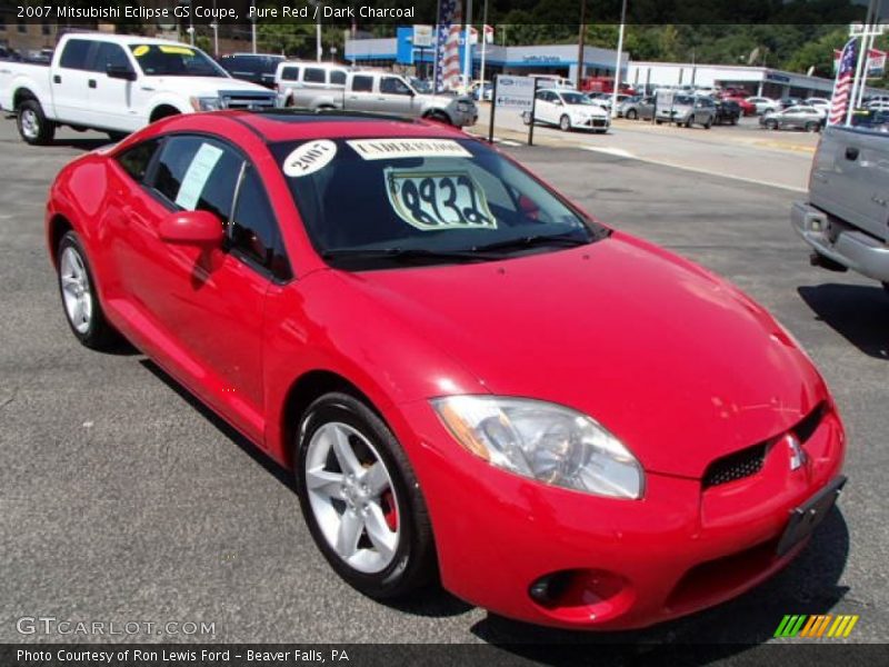 Pure Red / Dark Charcoal 2007 Mitsubishi Eclipse GS Coupe