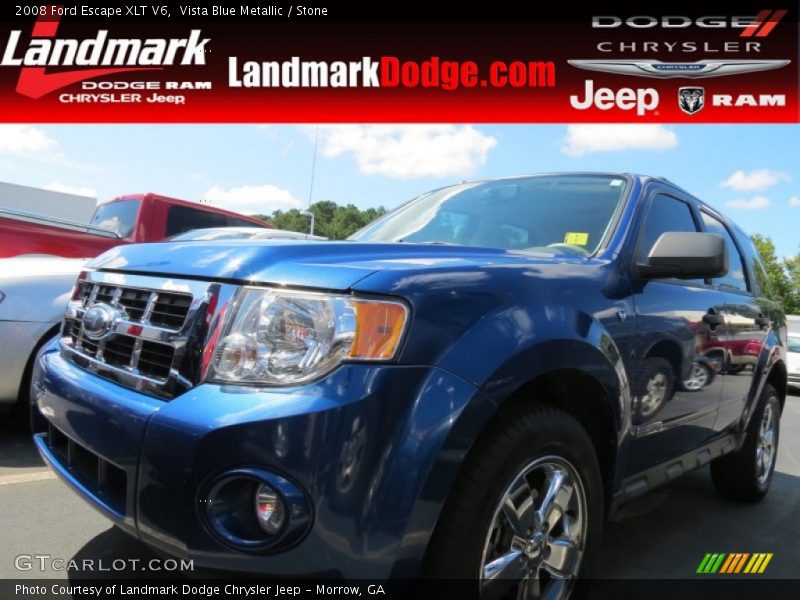 Vista Blue Metallic / Stone 2008 Ford Escape XLT V6