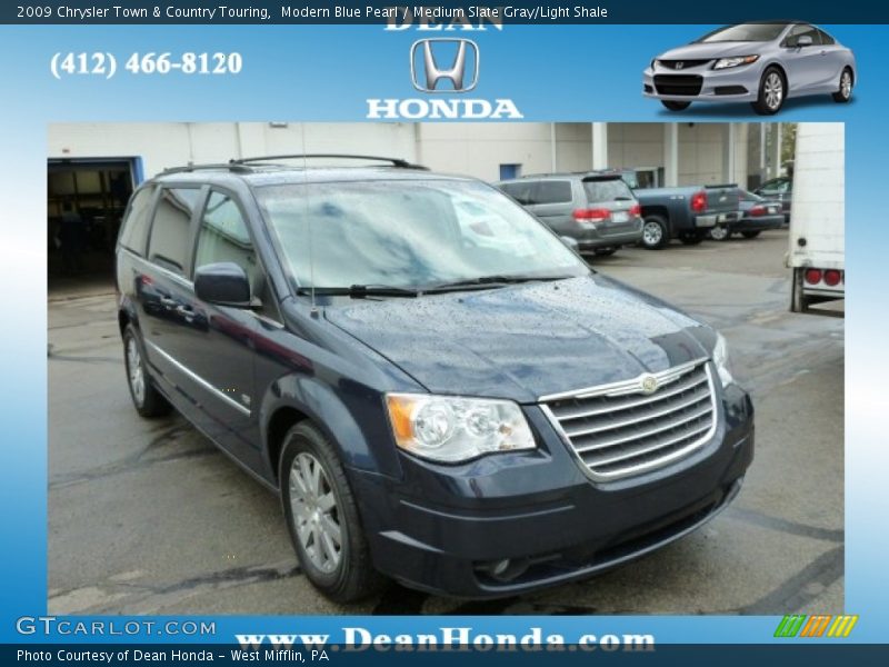 Modern Blue Pearl / Medium Slate Gray/Light Shale 2009 Chrysler Town & Country Touring