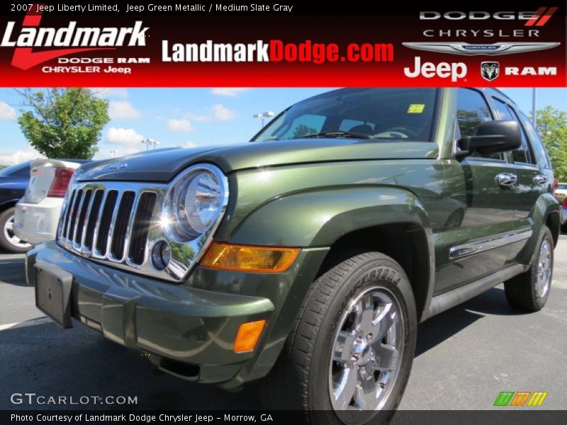 Jeep Green Metallic / Medium Slate Gray 2007 Jeep Liberty Limited