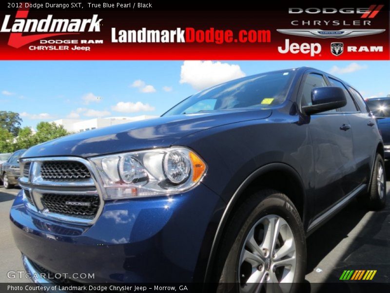 True Blue Pearl / Black 2012 Dodge Durango SXT