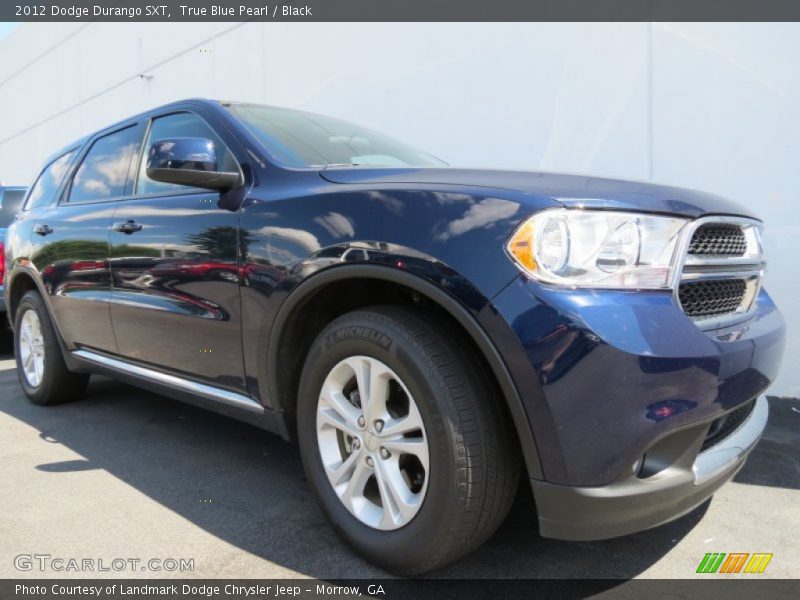 True Blue Pearl / Black 2012 Dodge Durango SXT