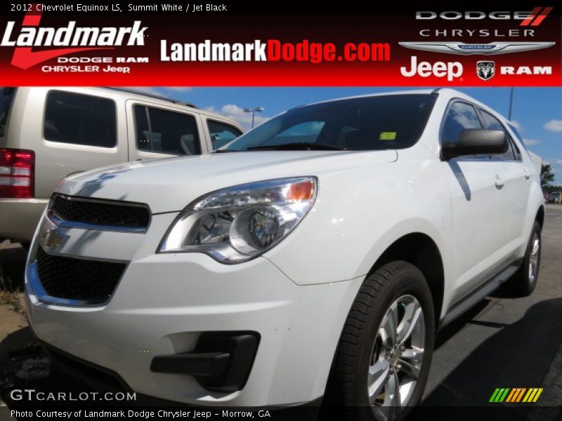 Summit White / Jet Black 2012 Chevrolet Equinox LS