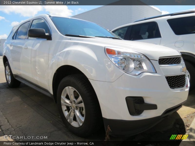 Summit White / Jet Black 2012 Chevrolet Equinox LS