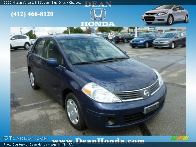 Blue Onyx / Charcoal 2009 Nissan Versa 1.8 S Sedan