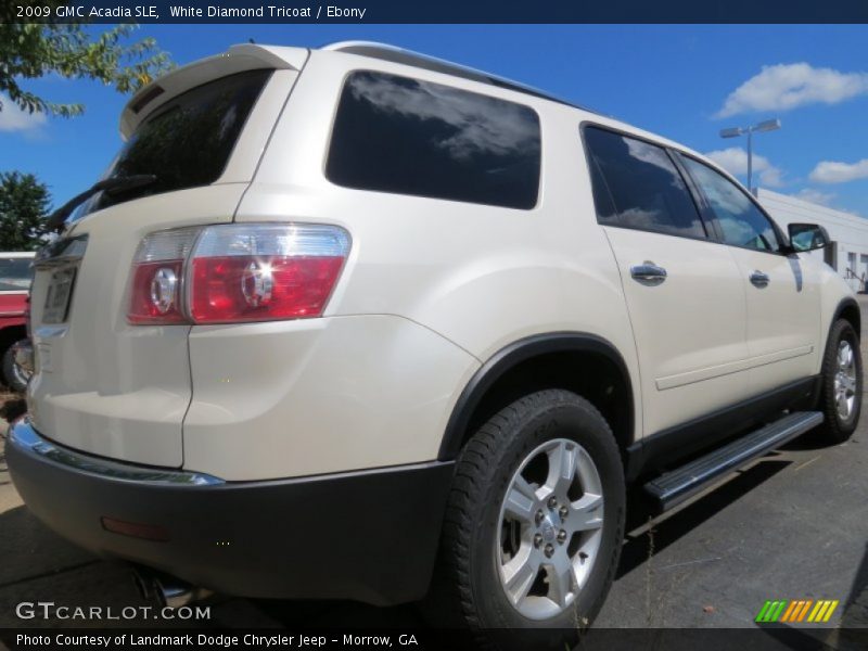 White Diamond Tricoat / Ebony 2009 GMC Acadia SLE