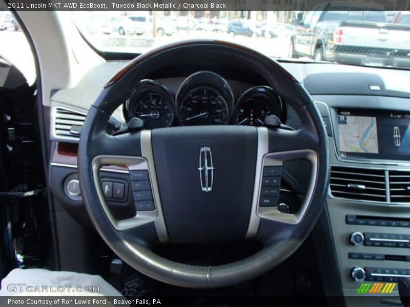 Tuxedo Black Metallic / Charcoal Black 2011 Lincoln MKT AWD EcoBoost
