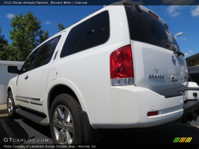 Blizzard White / Charcoal 2012 Nissan Armada Platinum