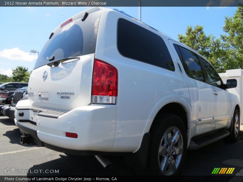 Blizzard White / Charcoal 2012 Nissan Armada Platinum