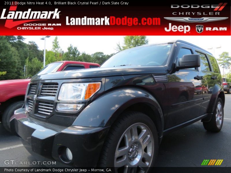 Brilliant Black Crystal Pearl / Dark Slate Gray 2011 Dodge Nitro Heat 4.0