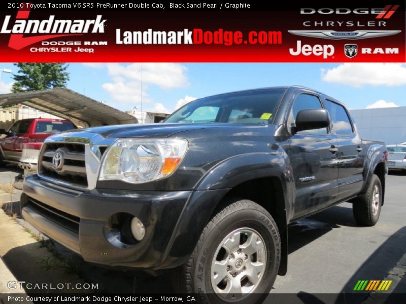 Black Sand Pearl / Graphite 2010 Toyota Tacoma V6 SR5 PreRunner Double Cab