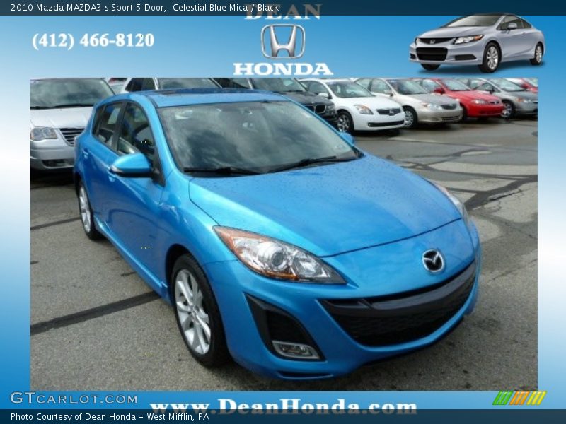 Celestial Blue Mica / Black 2010 Mazda MAZDA3 s Sport 5 Door