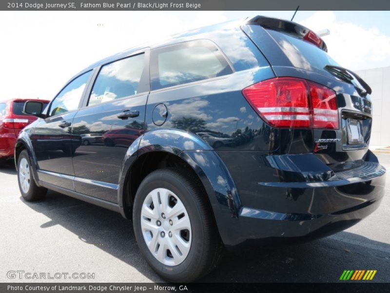 Fathom Blue Pearl / Black/Light Frost Beige 2014 Dodge Journey SE