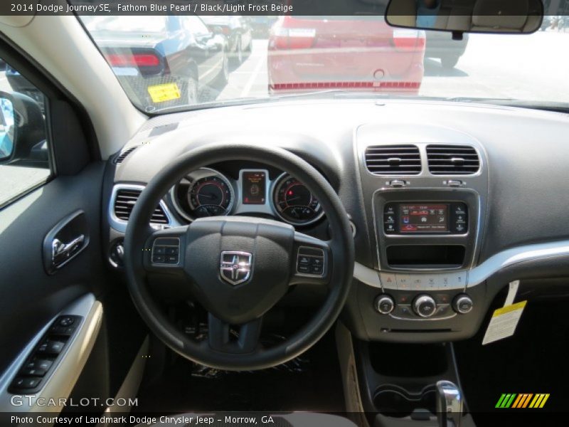 Fathom Blue Pearl / Black/Light Frost Beige 2014 Dodge Journey SE