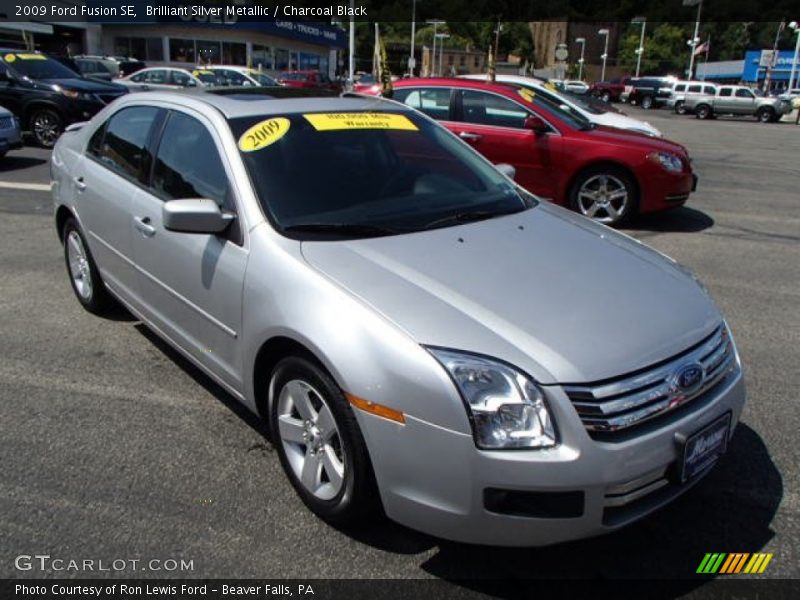 Brilliant Silver Metallic / Charcoal Black 2009 Ford Fusion SE