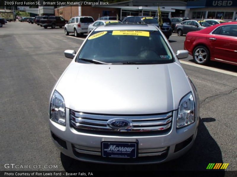 Brilliant Silver Metallic / Charcoal Black 2009 Ford Fusion SE