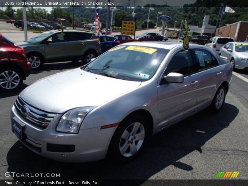Brilliant Silver Metallic / Charcoal Black 2009 Ford Fusion SE