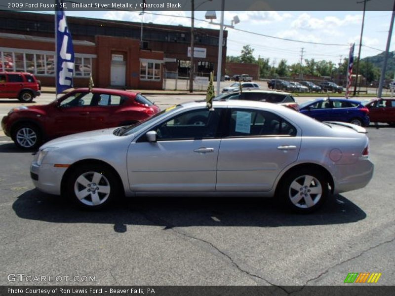 Brilliant Silver Metallic / Charcoal Black 2009 Ford Fusion SE