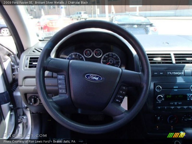 Brilliant Silver Metallic / Charcoal Black 2009 Ford Fusion SE