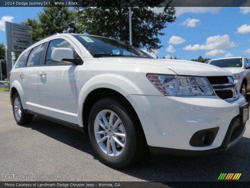 White / Black 2014 Dodge Journey SXT