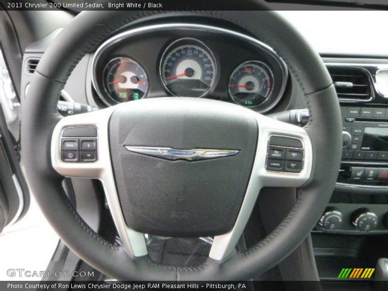 Bright White / Black 2013 Chrysler 200 Limited Sedan